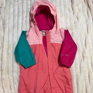 Columbia Pink and Teal Baby Snowsuit